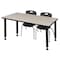 Regency Tables > Height Adjustable > Rectangular Table & Chair Sets, 48 W, 30 L, 23-34 H, Maple MT4830PLAPBK45BK - alternate 1